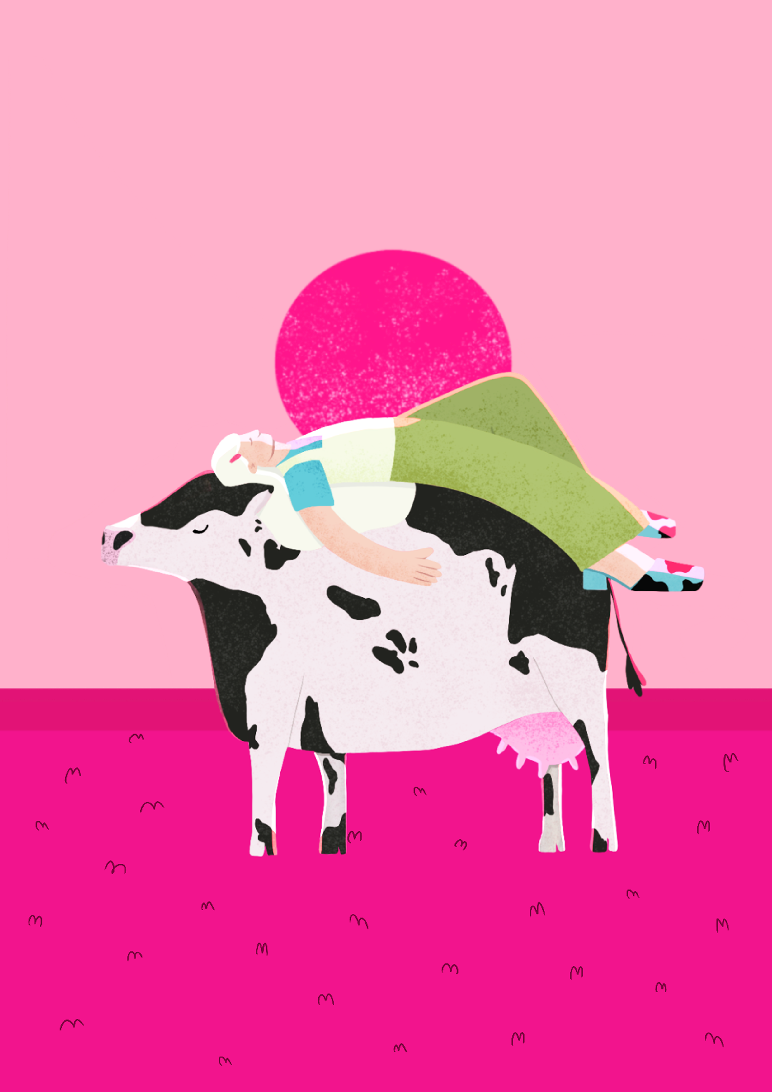 Cow Dreams - Unframed Print
